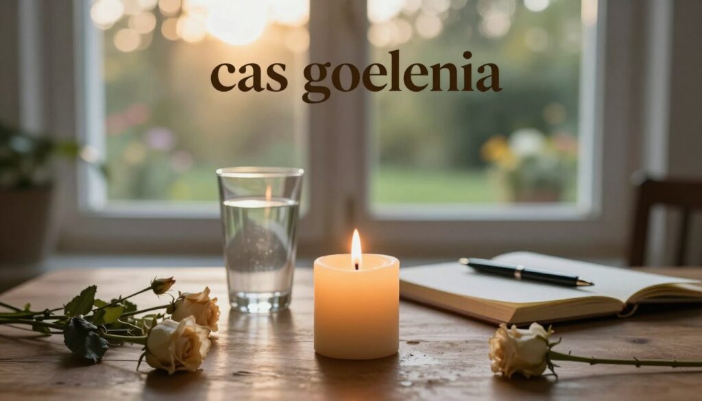 A serene and reflective scene capturing the essence of emotional healing after betrayal, representing the concept of "czas gojenia". In the foreground, a single candle burns softly on a wooden table, its flame flickering gently, symbolizing hope. Surrounding the candle are delicate, wilted flowers, hinting at a past heartache. In the middle ground, a transparent glass of water sits beside a journal with a pen, suggesting introspection and the journey toward healing. In the background, a softly blurred window reveals a tranquil garden, illuminated by warm, golden sunlight filtering through the trees, creating a peaceful, calming atmosphere. The overall mood is one of quiet reflection and growth, with an emphasis on gentle lighting and a soft-focus lens to enhance emotional depth. A serene and reflective scene capturing the essence of emotional healing after betrayal, representing the concept of "czas gojenia". In the foreground, a single candle burns softly on a wooden table, its flame flickering gently, symbolizing hope. Surrounding the candle are delicate, wilted flowers, hinting at a past heartache. In the middle ground, a transparent glass of water sits beside a journal with a pen, suggesting introspection and the journey toward healing. In the background, a softly blurred window reveals a tranquil garden, illuminated by warm, golden sunlight filtering through the trees, creating a peaceful, calming atmosphere. The overall mood is one of quiet reflection and growth, with an emphasis on gentle lighting and a soft-focus lens to enhance emotional depth.