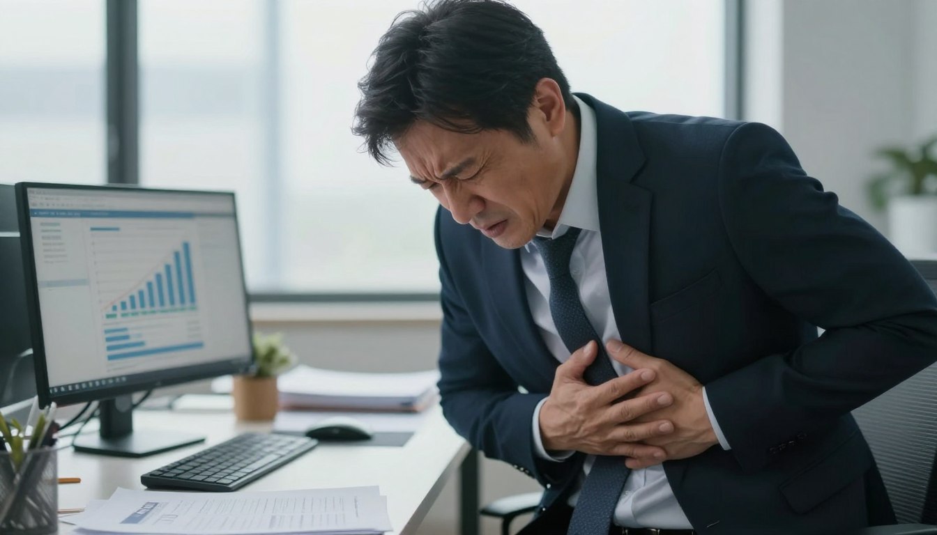 Ból w klatce piersiowej stres