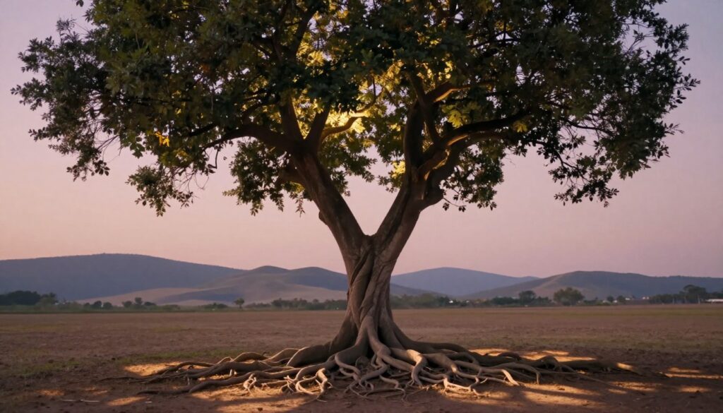 A serene scene depicting the concept of relationship durability, centered on two intertwined trees representing the connection between Sagittarius and Scorpio. In the foreground, show the vibrant roots of both trees merging, symbolizing unity and stability. The middle ground should feature a subtle interaction of light filtering through the leaves, casting intricate patterns on the ground beneath. In the background, a calm landscape of rolling hills under a twilight sky adds depth and a sense of continuity. Soft pastels and warm earthy tones dominate the color palette, creating a harmonious and inviting atmosphere. The overall mood should evoke introspection and balanced harmony, capturing the essence of enduring relationships. A serene scene depicting the concept of relationship durability, centered on two intertwined trees representing the connection between Sagittarius and Scorpio. In the foreground, show the vibrant roots of both trees merging, symbolizing unity and stability. The middle ground should feature a subtle interaction of light filtering through the leaves, casting intricate patterns on the ground beneath. In the background, a calm landscape of rolling hills under a twilight sky adds depth and a sense of continuity. Soft pastels and warm earthy tones dominate the color palette, creating a harmonious and inviting atmosphere. The overall mood should evoke introspection and balanced harmony, capturing the essence of enduring relationships.